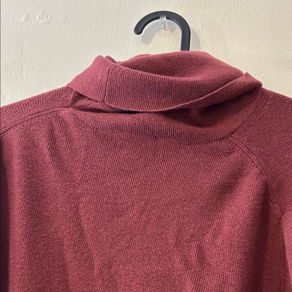 Aritzia Wilfred Plum Long Sleeve Merino Wool Blend Turtleneck Sweater Dress - Picture 4 of 8